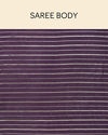 Mohey Women Jamun Purple Gota Patti Striped Saree image number 4