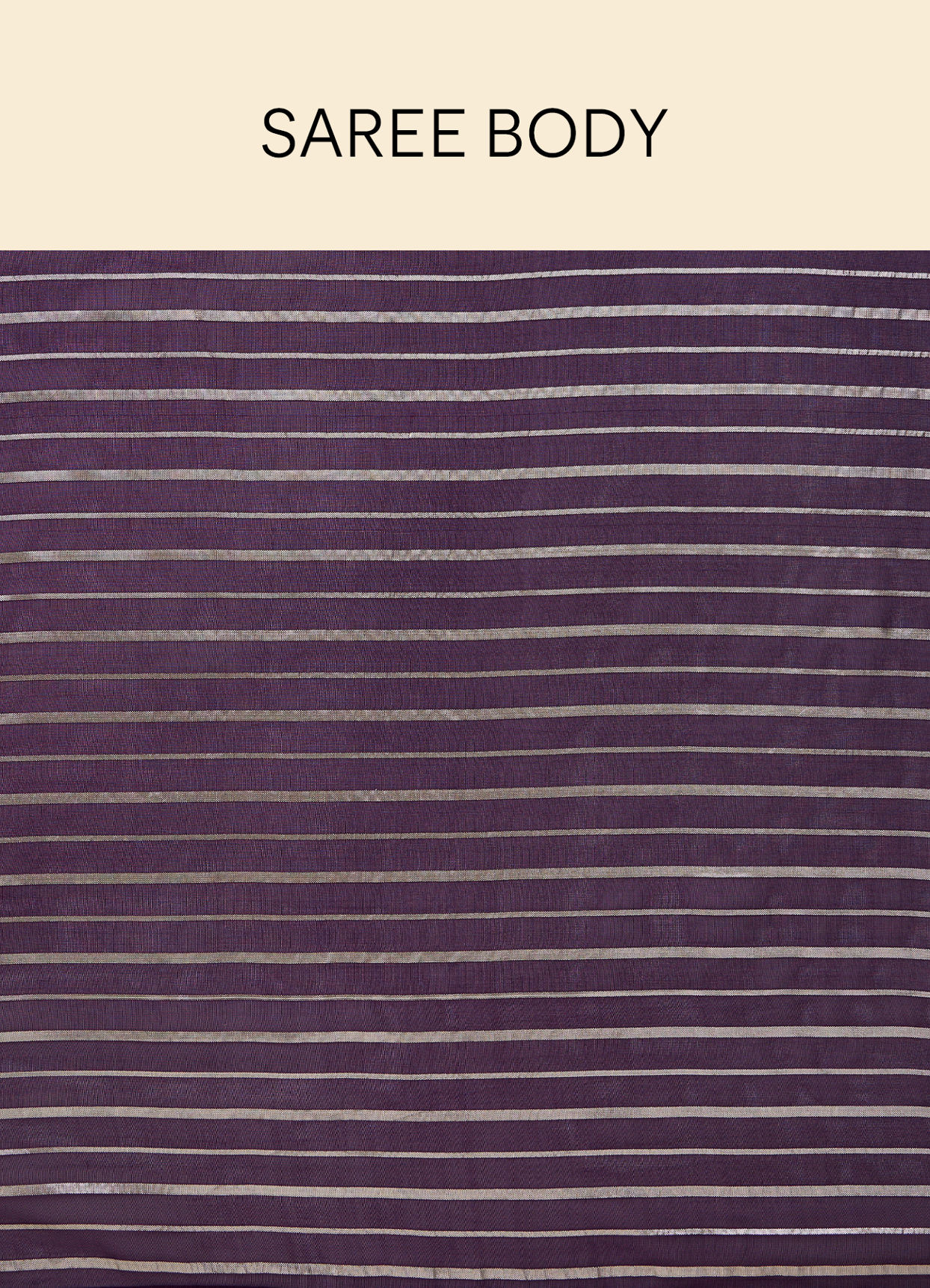 Mohey Women Jamun Purple Gota Patti Striped Saree