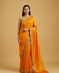 Mohey Women Mustard Yellow Splendour Saree