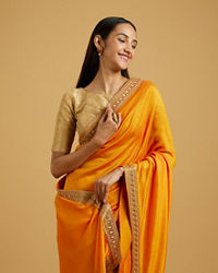 Mohey Women Mustard Yellow Splendour Saree