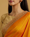 alt message - Mohey Women Mustard Yellow Splendour Saree image number 3