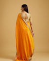 alt message - Mohey Women Mustard Yellow Splendour Saree image number 4