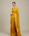 Mohey Women Mustard Yellow Elegance Saree image number 2