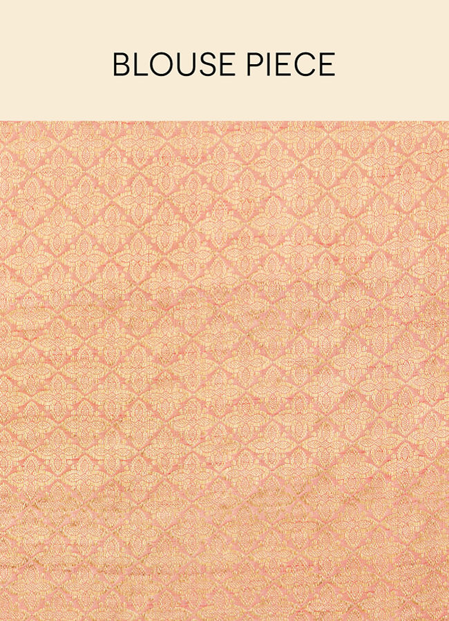 Mohey Women Rose Shadow Pink Saree with Fern Patterns