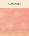 Mohey Women Rose Shadow Pink Saree with Fern Patterns