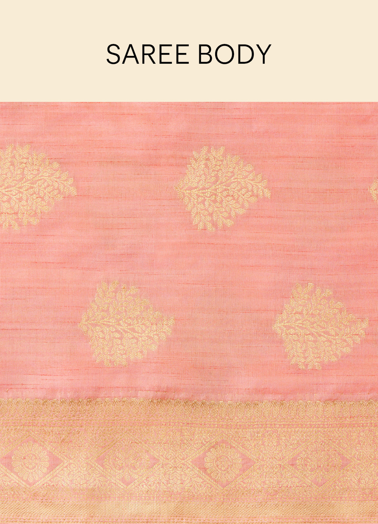 Mohey Women Rose Shadow Pink Saree with Fern Patterns