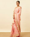 Mohey Women Rose Shadow Pink Saree with Fern Patterns