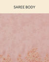 Mohey Women Veiled Rose Pink Saree with Floral Patterns