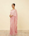 Rose Shadow Pink Saree with Embroidered Patterns image number 3