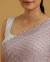 Mohey Women Dazzling Purple Georgette Saree