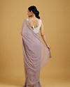 Mohey Women Dazzling Purple Georgette Saree