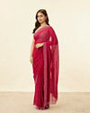 alt message - Mohey Women Berry Red Stone Work Saree image number 3