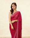 Berry Red Stone Work Saree image number 1