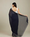 Mohey Women Midnight Blue Stone Work Saree
