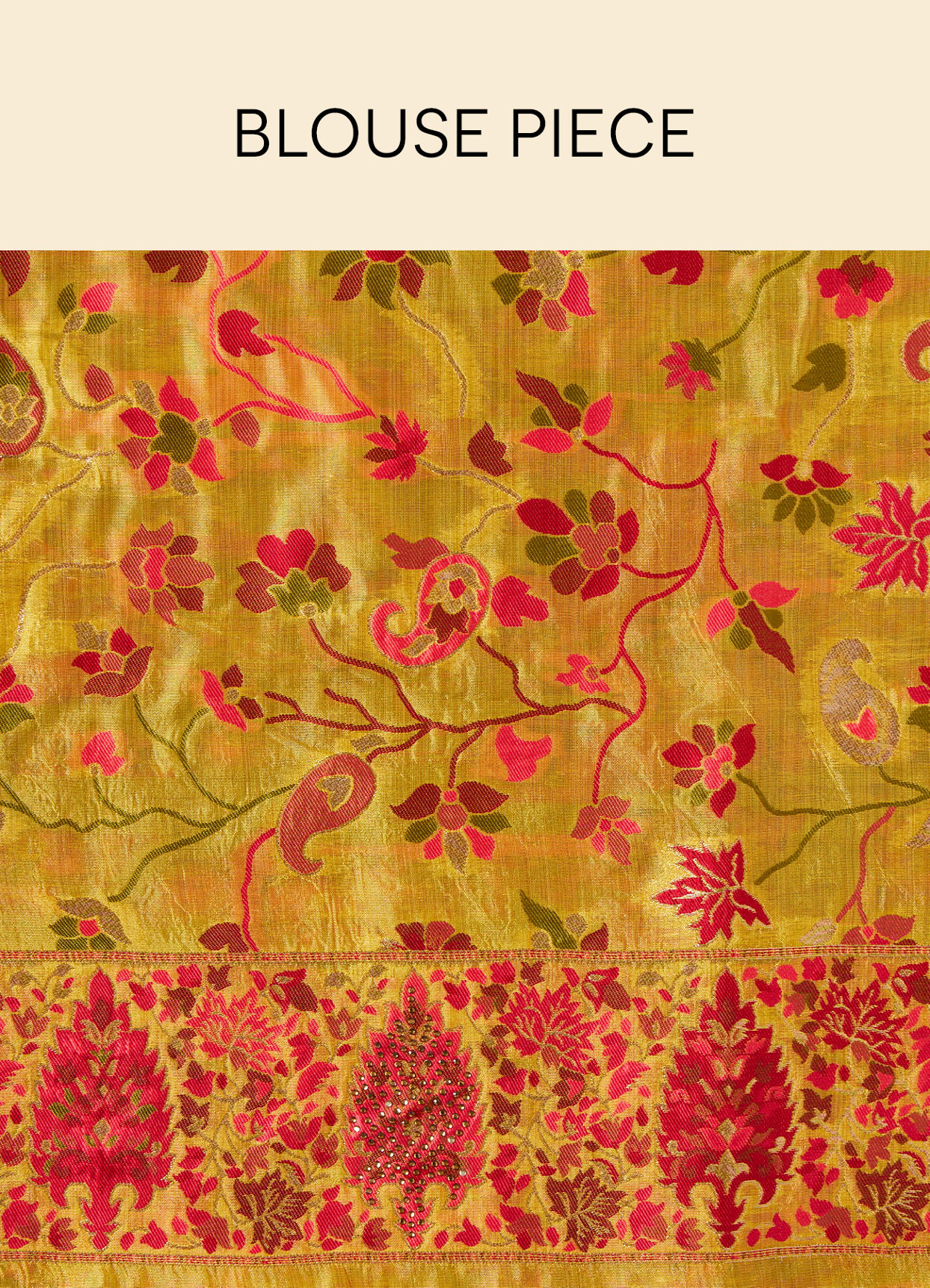 Mohey Women Mustard Yellow Saree with Floral Patterns