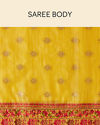 Mohey Women Mustard Yellow Saree with Floral Patterns