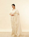 Mohey Women Sandstone Beige Rhinestone Work Saree