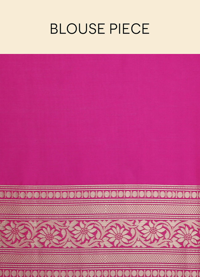 Mohey Women Dark Pink Zari Weaved Saree