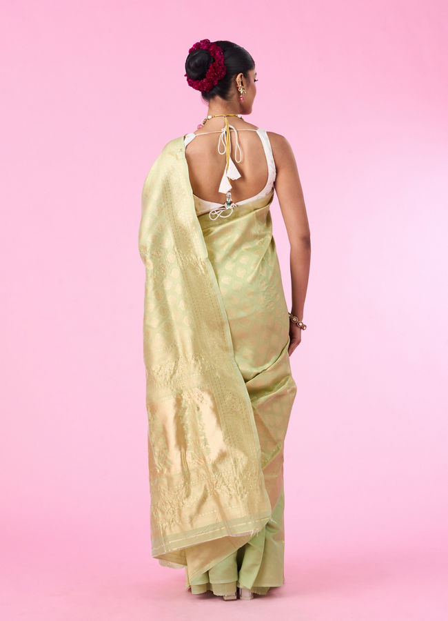 Mohey Women Pista Green Euphoria Saree