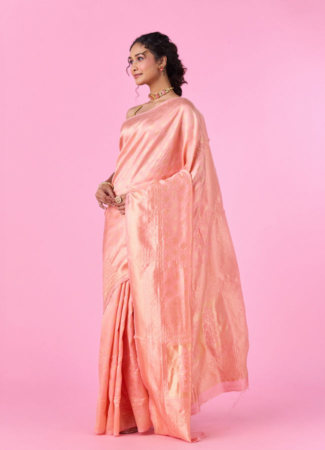 Mohey Women Dainty Pink Delight Saree