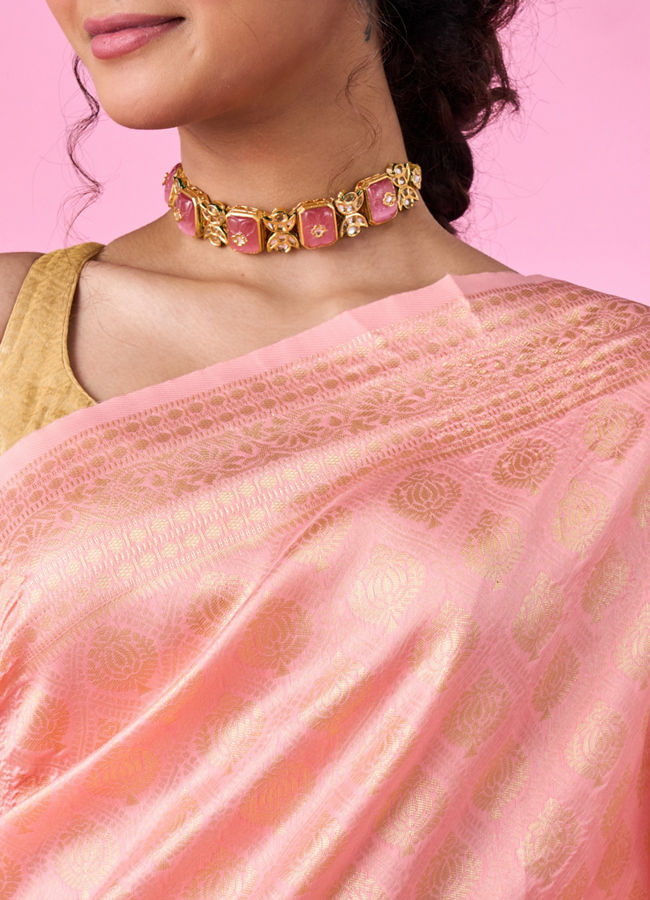 Mohey Women Dainty Pink Delight Saree