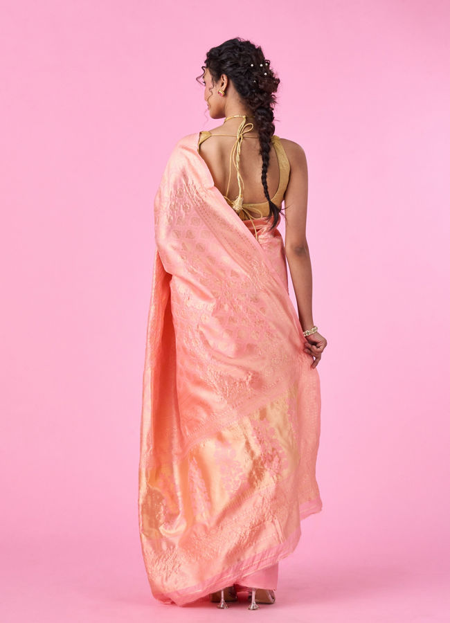 Mohey Women Dainty Pink Delight Saree