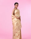 Mohey Women Beige Harmony Saree