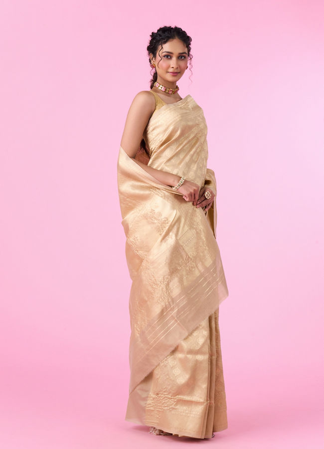Mohey Women Beige Harmony Saree