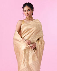 Mohey Women Beige Harmony Saree