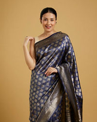 Mohey Women Indigo Blue Radiance Saree