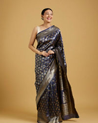 Mohey Women Indigo Blue Radiance Saree