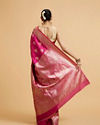 Mohey Women Rani Pink Buta Patterned Saree