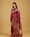 Mohey Women Elegant Wine Saree
