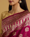 Mohey Women Elegant Wine Saree