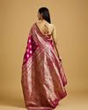 Mohey Women Elegant Wine Saree
