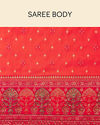 Mohey Women Ruby Pink Saree with Floral Patterns