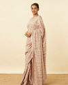 Mohey Women Rosewater Pink Saree with Sequined Paisley Patterns