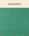 Mohey Women Turquoise Green Saree with Peacock Patterns