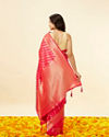 Mohey Women Hot Pink Zari Work Saree