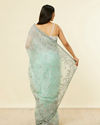 alt message - Mohey Women Sea Green Bel Buti Patterned Stone Work Saree image number 2