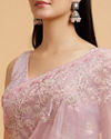 alt message - Mohey Women Baby Pink Buta Embroidered Saree with Mirror & Sequin Work image number 3