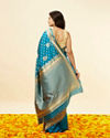 Royal Blue Paisley Bordered Saree image number 2