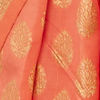 Coral Pink Floral Patterned Saree