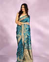 Elegant Cerulean Blue Tradition Saree