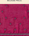 alt message - Mohey Women Rouge Red Stone Work Saree with Floral Patterns image number 5