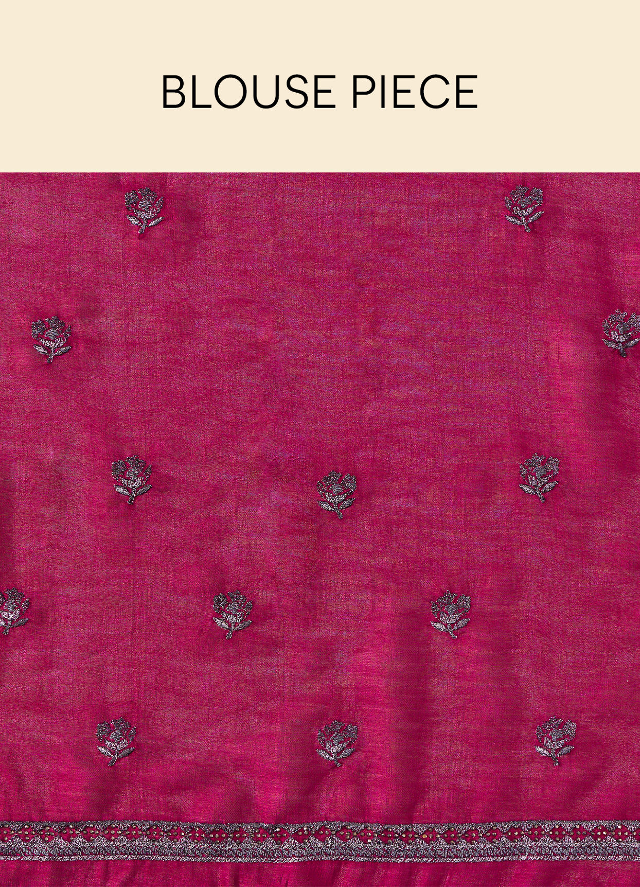 Mohey Women Rouge Red Stone Work Saree with Floral Patterns