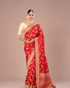 Scarlet Satin Delight Saree