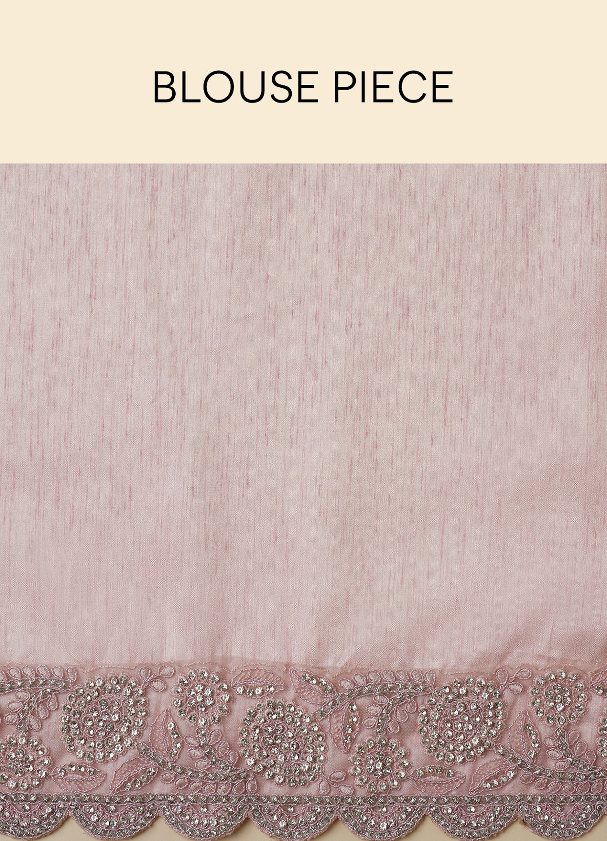 Mohey Women Pastel Purple Bel Buti Patterned Stone Work Saree