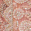 Coral Pink Bel Buti Patterned Stone Work Saree
