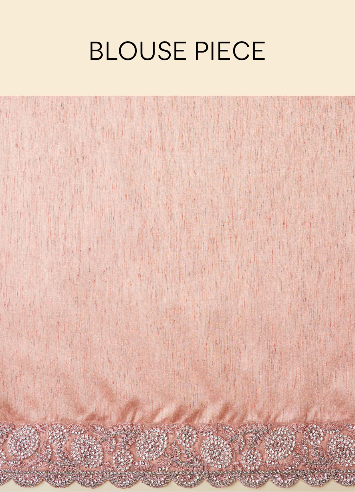 Mohey Women Coral Pink Bel Buti Patterned Stone Work Saree